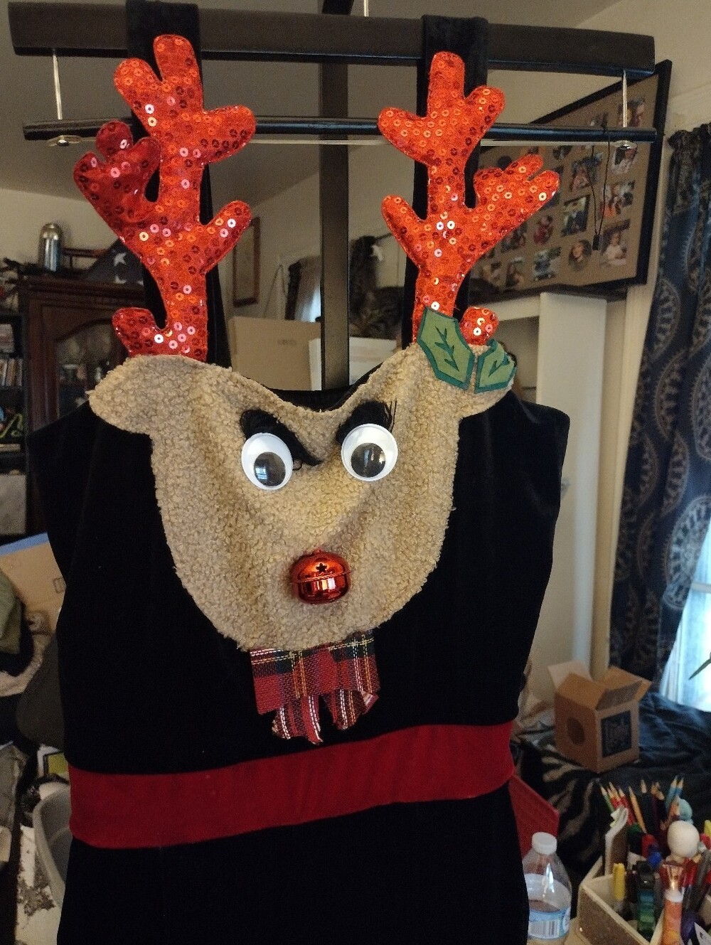 NWOT No Boundaries Kids Rudolph The Red Bell Nose Reindeer Jumpsuit Medium